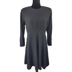 Linda Allard Ellen Tracy black empire waist Classic dress size 8